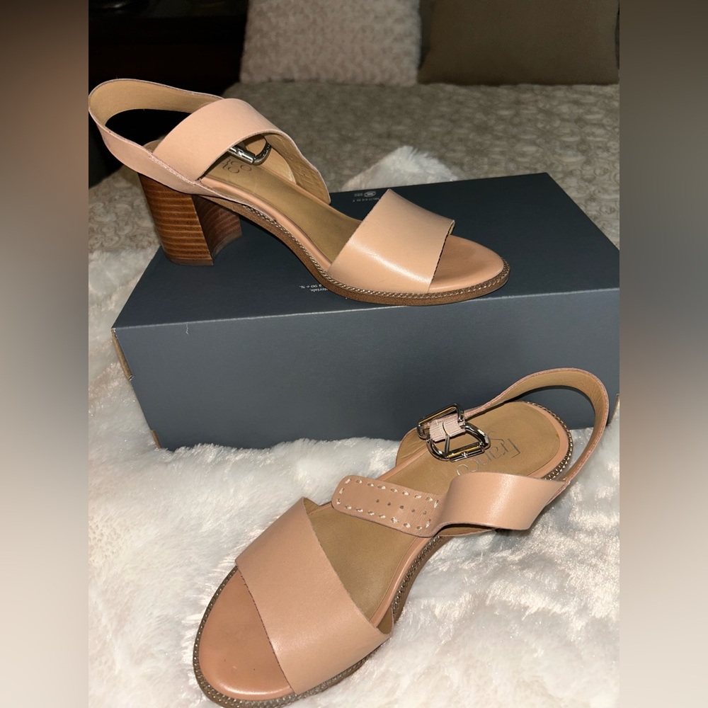 Franco Sarto Tan Heeled Sandals